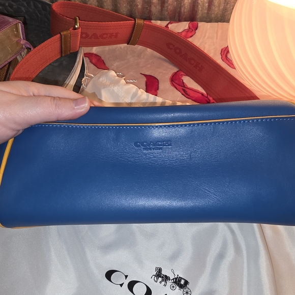 Coach Crossbody Bag in Yellow and Navy - Picture 14 of 14